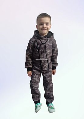 "МоёДитё" комбинезон футер с начёсом камуфляж коричневый КБ154 "Магнолия" в Пскове